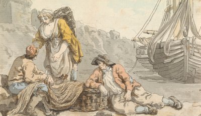 Fisherfolk com Cestos e Redes de Francis Wheatley