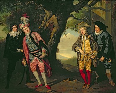 O Duelo, do Ato 3, cena 4 de "Twelfth Night de Francis Wheatley