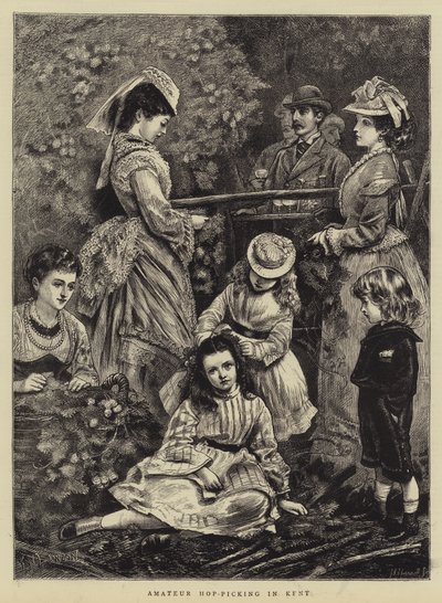 Amateur Hop-Picking em Kent de Francis Wilfred Lawson