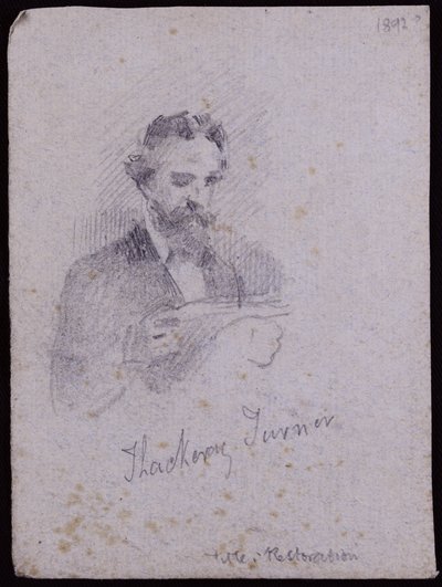 Retrato de H Thackeray Turner, c.1900 (lápis sobre papel) de Francis Wilfred Lawson