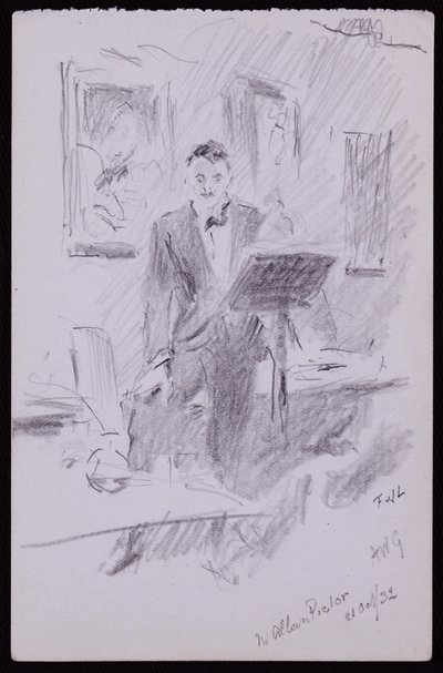 Retrato de W Allan Pictor de Francis Wilfred Lawson