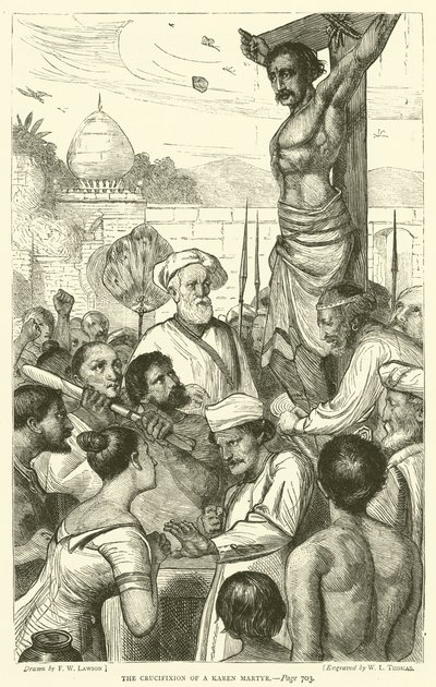 A crucificação de um mártir Karen de Francis Wilfred Lawson