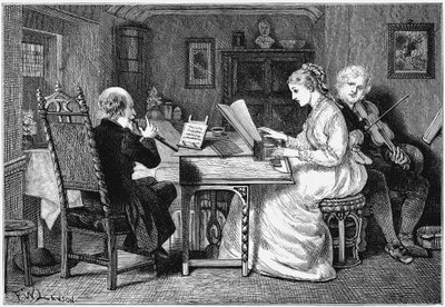 Fazendo música, Londres, 1874 de Francis Wilfrid Lawson