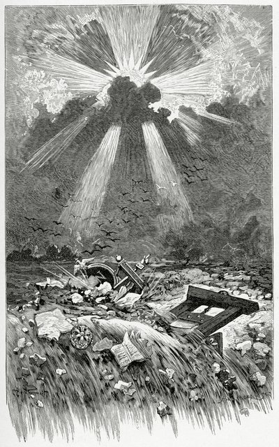 O fracasso - ilustração de Napoleão, o pequeno, do século XIX (gravura bw) de Francis and Scott, Henry Fowke