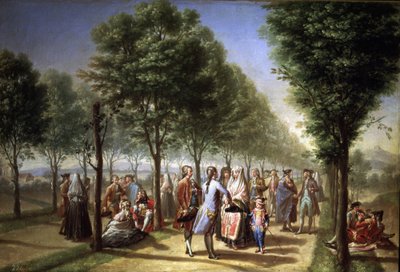 Paseo de las Delicias em Madrid de Francisco Bayeu y Subias