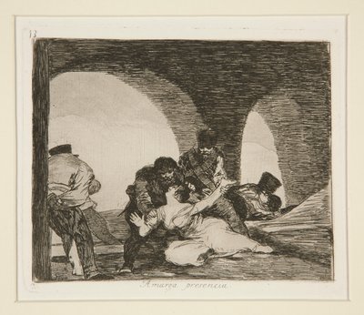 Amarga presencia (Bitter To Be Present), pl. 13 de Los desastres de la guerra (The Disasters of War) de Francisco de Goya