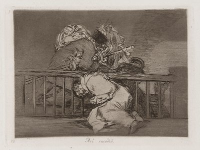 Como? sucedi? (Assim Aconteceu), Placa 47 de Los desastres de la guerra (Os Desastres da Guerra) de Francisco de Goya