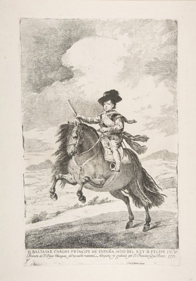 Balthasar Carlos, príncipe de Espanha e filho de Filipe IV D. Baltasar Carlos Príncipe de Esp ..., 1778. de Francisco de Goya