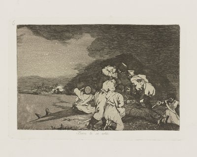 Você está bem. (Faz bem para você.), pl. 6 da série Os Desastres da Guerra de Francisco de Goya