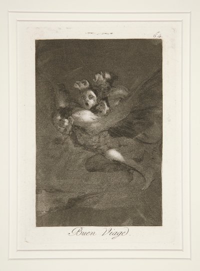 Buen viage (Bon Voyage), pl. 64 da série Los caprichos de Francisco de Goya
