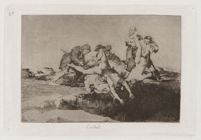 Caridade, Placa 27 de Os Desastres da Guerra de Francisco de Goya