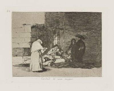 Caridade de uma mulher. (Uma Mulher de Francisco de Goya