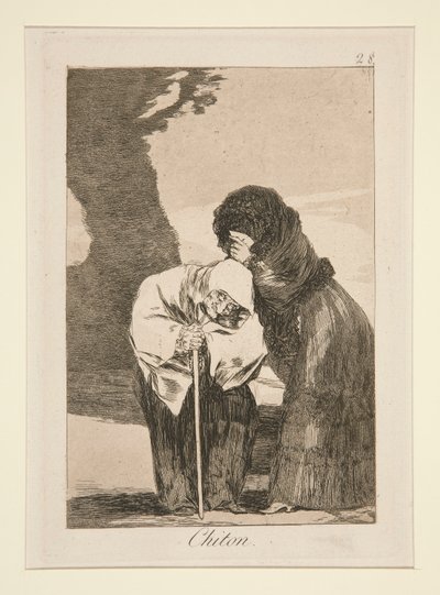 Chiton (Silêncio), pl. 28 da série Los caprichos de Francisco de Goya