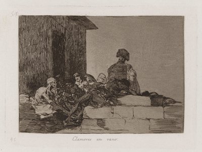 Apelos são em vão, ilustração 54 de Os desastres da guerra de Francisco de Goya