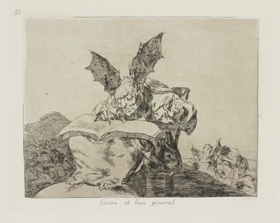 Contra el bien general. (Contra o bem comum.), pl. 71 da série Los desastres de la guerra (Os Desastres da Guerra) de Francisco de Goya