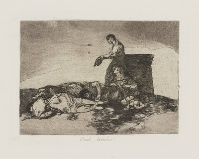 Cruel l?stima! (Cruel Tale of Woe!), pl. 48 da série Los desastres de la guerra (The Disasters of War) de Francisco de Goya