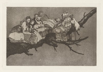 Disparate ridiculo (Ridiculous Folly), também conhecido como Andarse por las ramas (To Go Among the Branches), da série Los disparates (Los proverbios) de Francisco de Goya