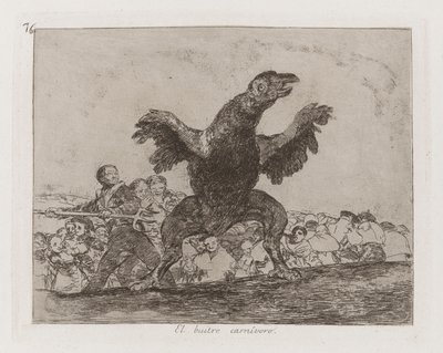 O Abutre Carnívoro, Placa 76 de Os Desastres da Guerra de Francisco de Goya