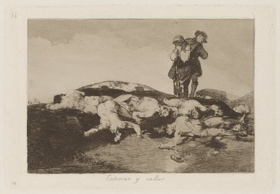 Enterrar e Silenciar, Placa 18 de Los desastres de la guerra (Os Desastres da Guerra) de Francisco de Goya