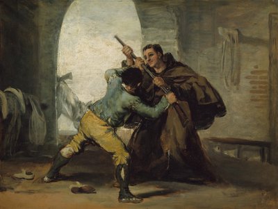 Frei Peter Wrests the Gun from El Maragato, c. 1806. de Francisco de Goya