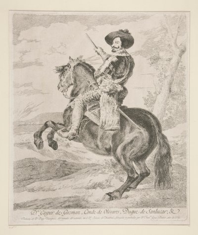 Gaspar de Guzman, Conde Duque de Olivares de Francisco de Goya