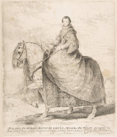 Isabel de Bourbon, rainha da Espanha e esposa de Filipe IV D. Isabel de Borbon, Reyna de Esp ..., 1778. de Francisco de Goya