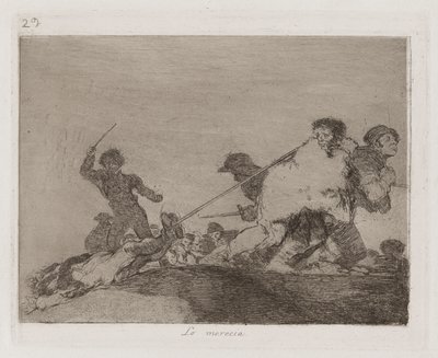 Lo merecia (Ele merecia), Placa 29 de Los desastres de la guerra (Os Desastres da Guerra) de Francisco de Goya