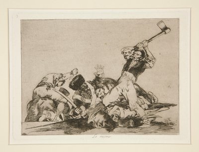 The Same (The Same), pl. 3 de The Disasters of War (Os Desastres da Guerra) de Francisco de Goya