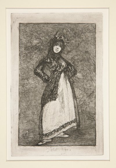 Maja [com um fundo escuro] de Francisco de Goya