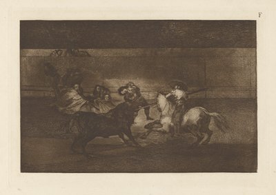 Mort de Pepe Illo (Morte de Pepe Illo, 3ª Composição), Placa F de La tauromaquia (3ª edição) de Francisco de Goya