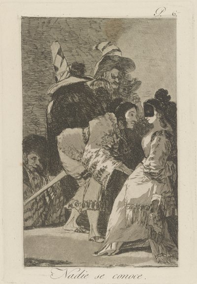 Nadie se conoce. (Ninguém conhece a si mesmo.), pl. 6 da série Los caprichos de Francisco de Goya