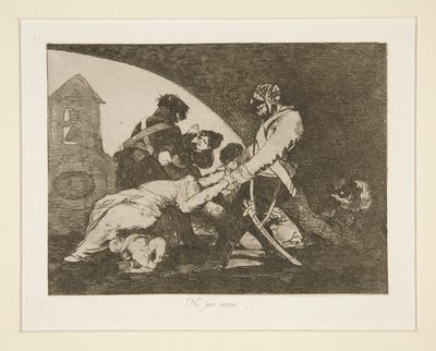 Nem para aqueles (Nenhum destes), pl. 11 de Os Desastres da Guerra de Francisco de Goya
