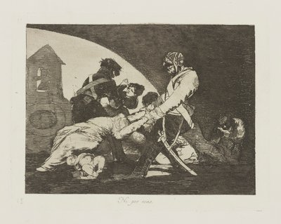 Ni por esas. (Nem estes.), pl. 11 da série Los desastres de la guerra (Os Desastres da Guerra) de Francisco de Goya