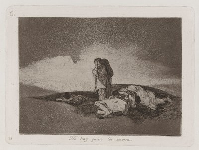 Não há ninguém para ajudá-los, ilustração 60 de Os desastres da guerra de Francisco de Goya