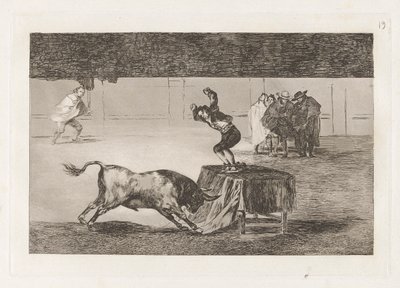 Otra locura suya en la misma plaza (Outra Loucura sua no Mesmo Anel), Placa 19 de La tauromaquia de Francisco de Goya