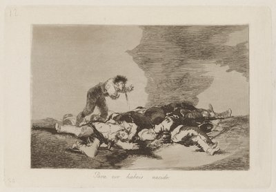 Para eso habeis nacido (Foi para isto que nasceu), pl. 12 da série Los desastres de la guerra (Os Desastres da Guerra) de Francisco de Goya