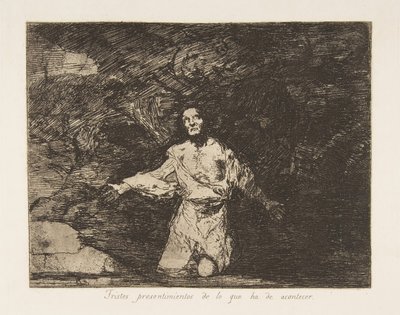 Placa1 de Desastres da guerra Desastres da guerra: Sad ..., ca. 1815 publicado em 1863. de Francisco de Goya
