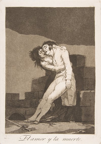 Ilustração 10 de Los Caprichos: Amor e morte Amor e morte, 1799. de Francisco de Goya