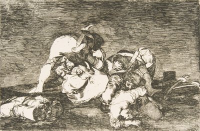 Ilustração 10 dos Desastres da Guerra Los Disastres de la Guerra: Nem eles. Tampoc ..., 1810. de Francisco de Goya