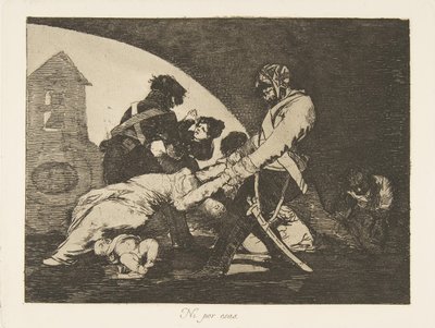 Ilustração 11 de Os Desastres da Guerra Los Desastres de la Guerra: Nem estes. Ni ..., 1810. de Francisco de Goya