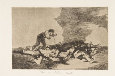 Ilustração 12 dos Desastres de Guerra Los Desastres de la Guerra: This ..., 1810 publicou 1863. de Francisco de Goya