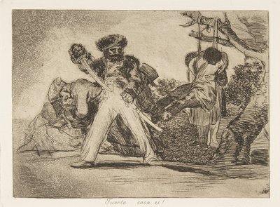 Ilustração 31 dos Desastres de Guerra Los Desastres de la Guerra: That ..., 1810 publicou 1863. de Francisco de Goya