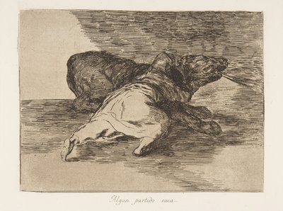 Placa 40 de Desastres da guerra Desastres da guerra: He ge ..., 1810 publicado 1863. de Francisco de Goya