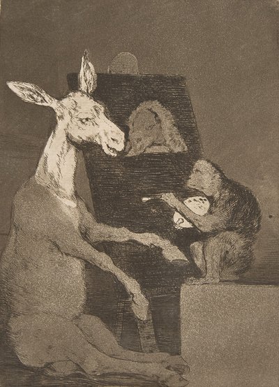 Ilustração 41 de Los Caprichos: nem mais nem menos Ni mas ni menos., 1799. de Francisco de Goya