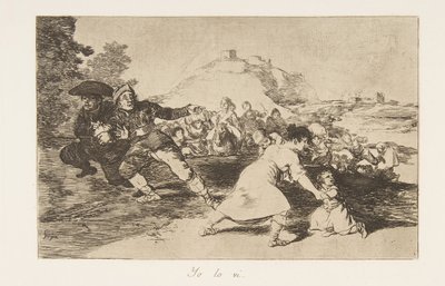 Ilustração 44 de Desastres de guerra Los Desastres de la Guerra: Vi ..., 1810 publicado em 1863. de Francisco de Goya