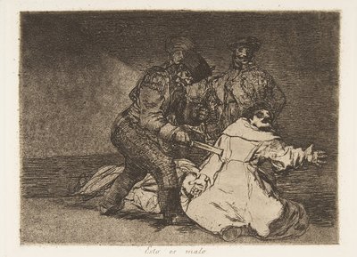 Ilustração 46 de Desastres de guerra Los Desastres de la Guerra: This ..., 1810 publicado 1863. de Francisco de Goya