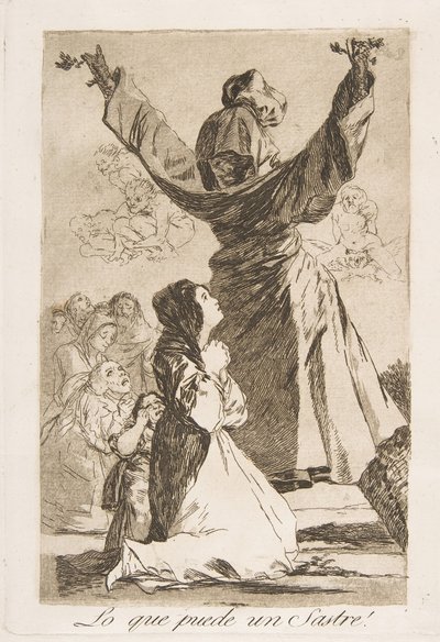 Ilustração 52 de Los Caprichos: O que um alfaiate pode fazer! O que pode um alfaiate!, 1799. de Francisco de Goya