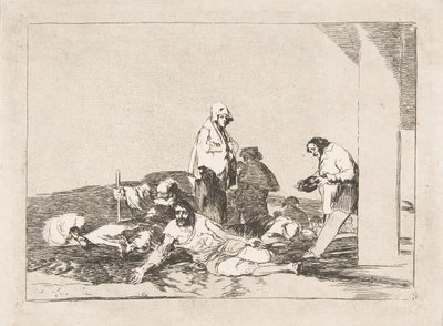 Ilustração 58 de Os Desastres da Guerra Los Desastres de la Guerra: Não adianta chorar ..., 1811-12. de Francisco de Goya