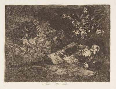 Ilustração 69 dos Desastres de Guerra Los Desastres de la Guerra: Not ..., 1810-20, publicada em 1863. de Francisco de Goya