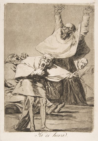 Ilustração 80 de Los Caprichos: Está na hora Ya es hora., 1799. de Francisco de Goya